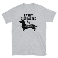 Easily Distracted by Wieners Short-Sleeve Unisex T-Shirt