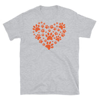 Paw Heart Short-Sleeve Unisex T-Shirt