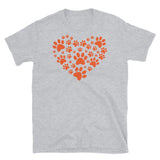 Paw Heart Short-Sleeve Unisex T-Shirt