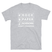 Rock Paper Scissors Champion Short-Sleeve Unisex T-Shirt