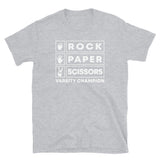 Rock Paper Scissors Champion Short-Sleeve Unisex T-Shirt