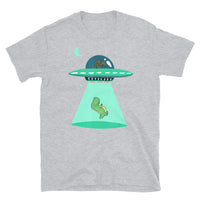 Bigfoot Abducting Dino Short-Sleeve Unisex T-Shirt