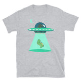 Bigfoot Abducting Dino Short-Sleeve Unisex T-Shirt