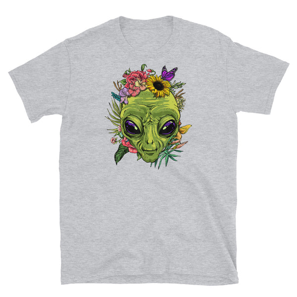 Flower Alien Short-Sleeve Unisex T-Shirt