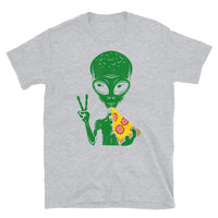 Alien Eating Pizza Short-Sleeve Unisex T-Shirt