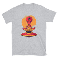 Alien Meditating Short-Sleeve Unisex T-Shirt