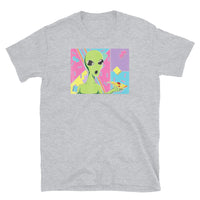 Alien Pizza Art Short-Sleeve Unisex T-Shirt