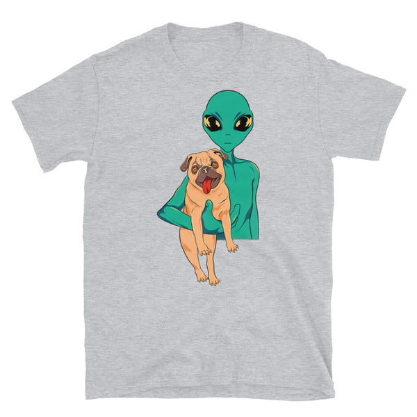 Alien Pug Short-Sleeve Unisex T-Shirt