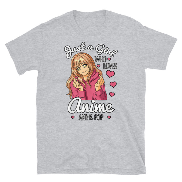 Just a Girl Who Loves Anime & K-Pop Short-Sleeve Unisex T-Shirt