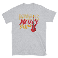 Music Never Sleeps Short-Sleeve Unisex T-Shirt