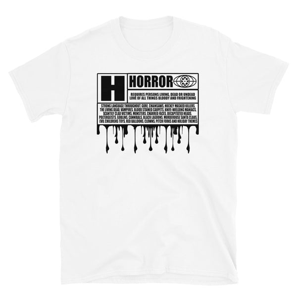 Horror Rating Short-Sleeve Unisex T-Shirt