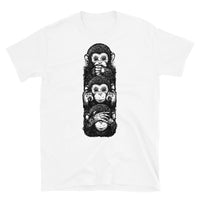 Speak, Hear, See No Evil Monkeys Short-Sleeve Unisex T-Shirt