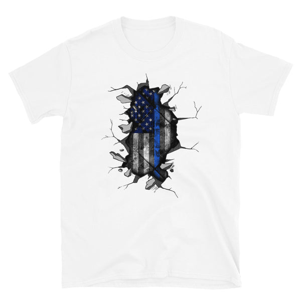 Thin Blue Line Flag Short-Sleeve Unisex T-Shirt