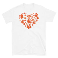 Paw Heart Short-Sleeve Unisex T-Shirt