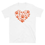 Paw Heart Short-Sleeve Unisex T-Shirt