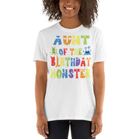 Aunt of the Birthday Monster Short-Sleeve Unisex T-Shirt