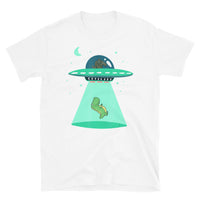 Bigfoot Abducting Dino Short-Sleeve Unisex T-Shirt