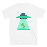 Bigfoot Abducting Dino Short-Sleeve Unisex T-Shirt