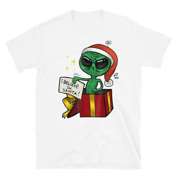 I Believe in Santa Alien Short-Sleeve Unisex T-Shirt