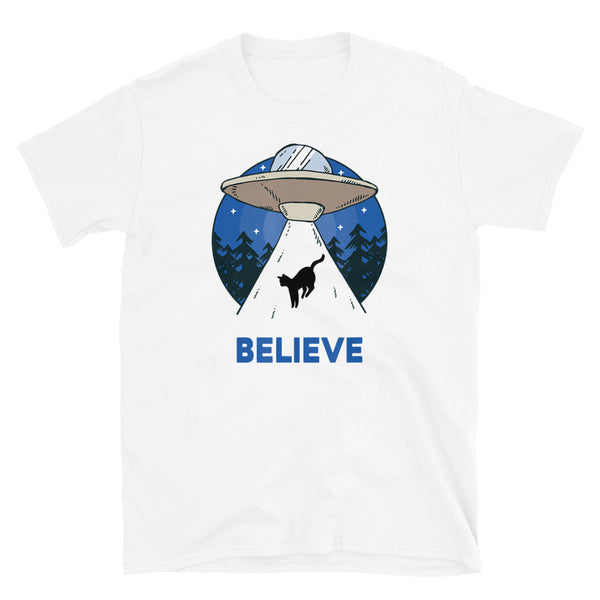 Believe (Cat UFO) Short-Sleeve Unisex T-Shirt