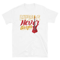 Music Never Sleeps Short-Sleeve Unisex T-Shirt