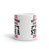Don't Mess with a Woman Who Knows... White glossy mug