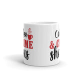 Coffee & Crime Shows White glossy mug