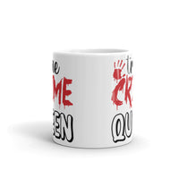 True Crime Queen White glossy mug