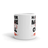 Horror Movie and Chill White glossy mug