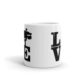 Love Film White glossy mug