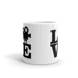 Love Film White glossy mug