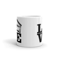 Love Film White glossy mug