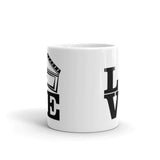 Love Film White glossy mug