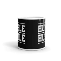 Stay Humble Hustle Hard White glossy mug