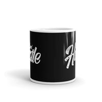 Hustle Hard White glossy mug