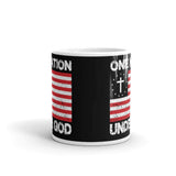 One Nation Under God White glossy mug