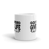 God's Word Gives Life White glossy mug