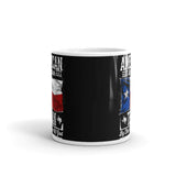 Texan by the Grace of God White glossy mug