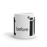 F It White glossy mug