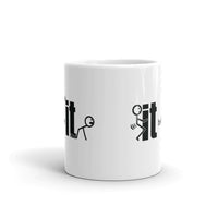 F It White glossy mug