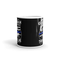 Guardian of the Thin Blue Line White glossy mug