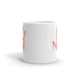 Zombie Bloody Handprint White glossy mug