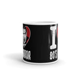 I Heart 80s Horror White glossy mug