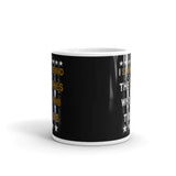 I Stand Behind the Heroes (Thin Blue Line) White glossy mug