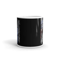 Liberty and Justice White glossy mug