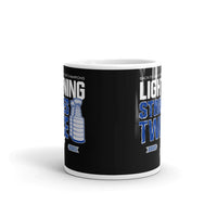 Lightning Strikes Twice White glossy mug