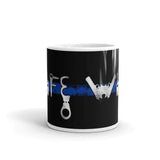 Thin Blue Line Wife White glossy mug