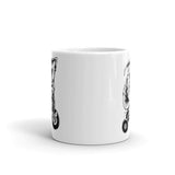 Biker Reaper White glossy mug