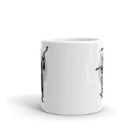 Skate Boarding Reaper White glossy mug