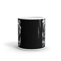 We Keep Evil Awake at Night White glossy mug